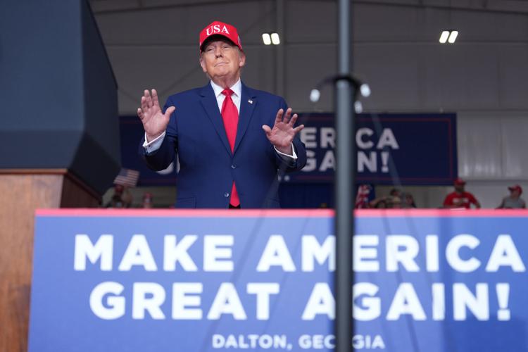 Trump rallies with top Republicans in critical battleground state of ...