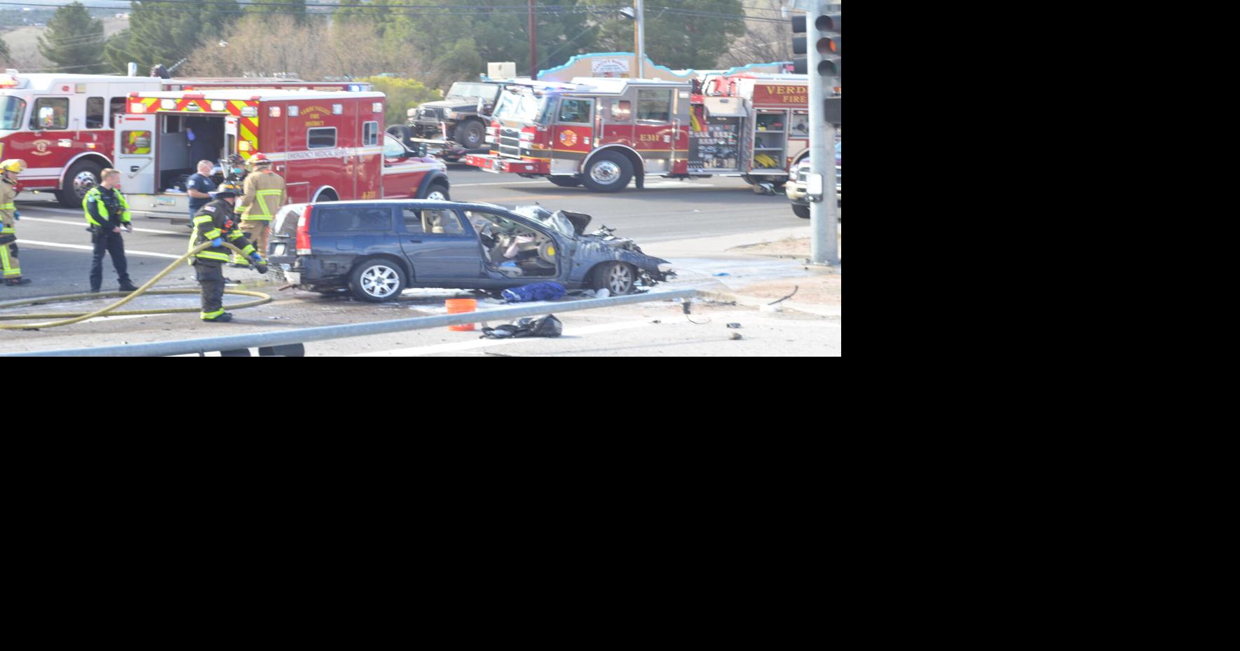 Two flown to hospital after fiery crash | News | verdenews.com