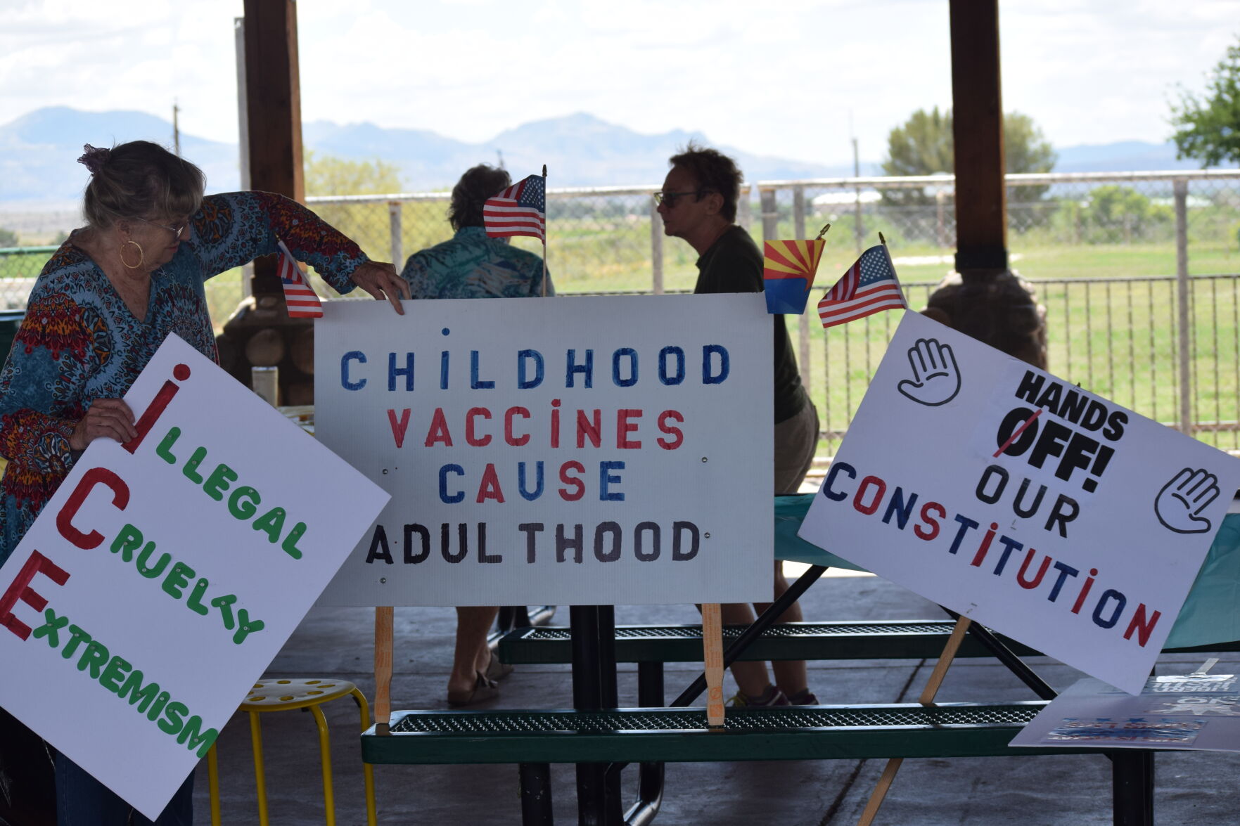 Camp Verde Indivisible comes out of hiding to march for