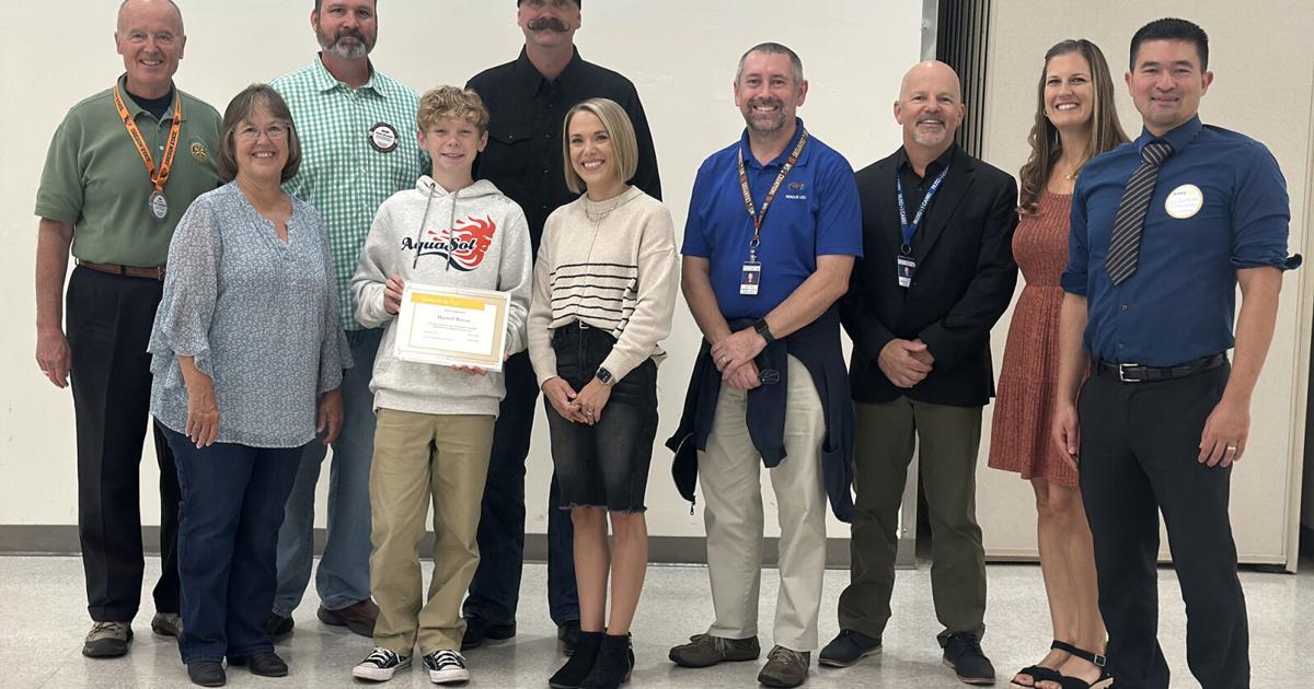 Kolt Riley Student of the Quarter: Marshall Warner | Spotlight-columns ...