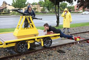 Image for display with article titled Annual Handcar Derby Sure to Get Racers and Guests Pumped