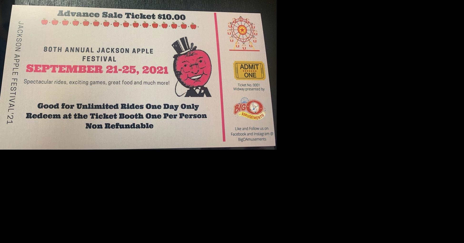 Jackson Apple Festival presale ride passes on sale now Community