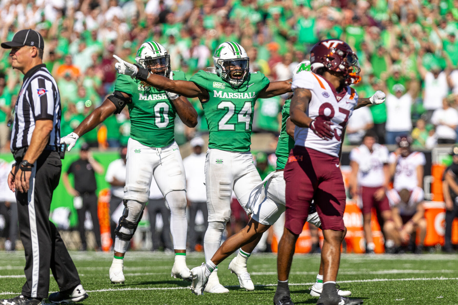 Photos Marshall defeats Virginia Tech 24 17