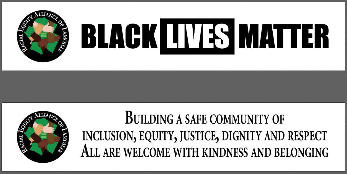 Stowe: BLACK LIVES MATTER banner