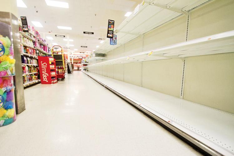 Empty shelves have become commonplace