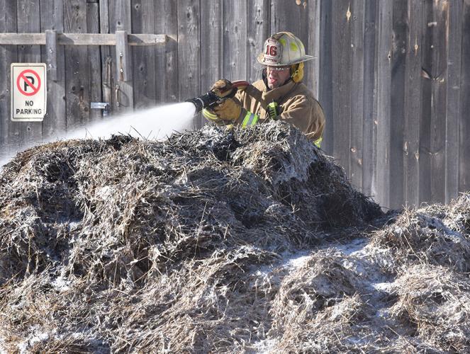 Hay fire cleanup