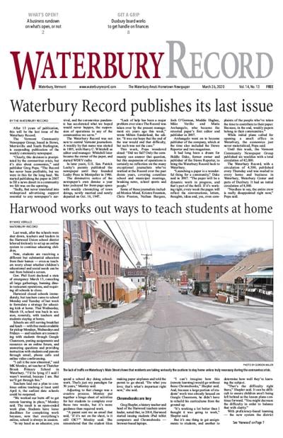 Waterbury Record - March 26, 2020