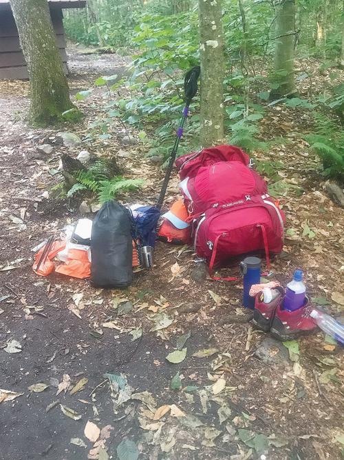 Diane Arnold hikes the trail