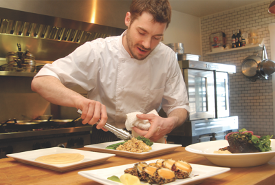 Aaron Martin in the Plate kitchen