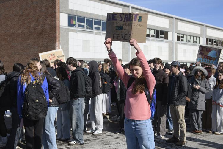 South Burlington students protest federal immigration action ...