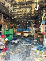 Stowe gear rental warehouse, former lumberyard, catches fire