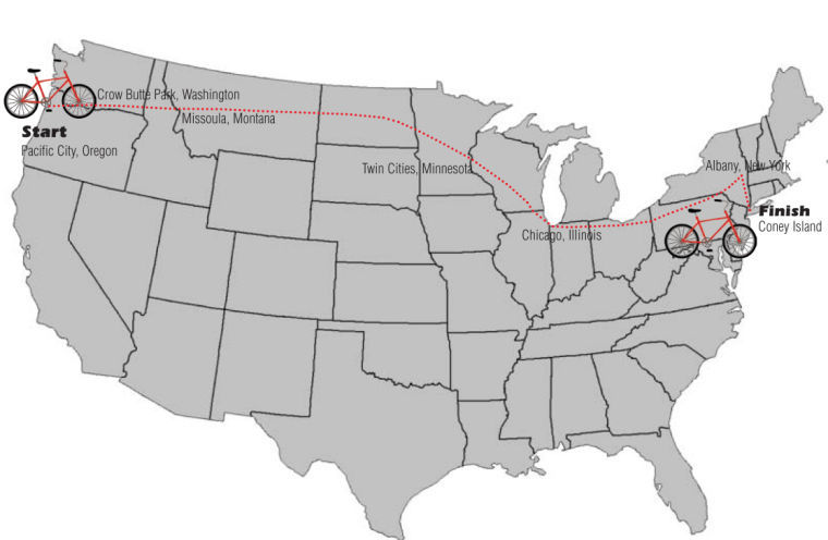 To follow Kim Brown on his cross-country bicycling adventure, visit crazyguyonabike.com/kimbro77, or pick up a weekly copy of the Stowe Reporter.