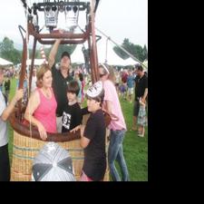Balloon festival lifts spirits; Ryegate family gets visit to Stowe event