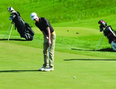 Jarek Hammerl led the Harwood golf team with a round of 87 in the state tournament, held on the Highlanders’ home course at Country Club of Vermont in Waterbury.