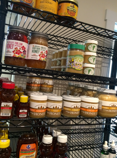 Honey selection at Commodities Natural Market