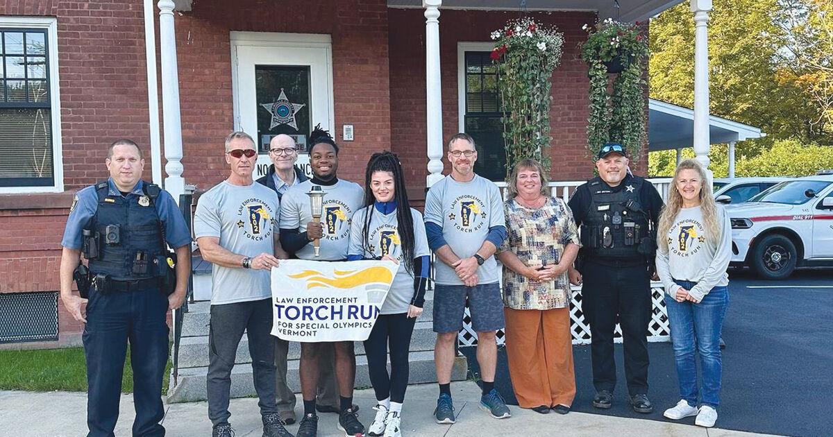 Special Olympics torch runs through Lamoille County Police Fire