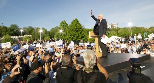 Bernie at the kickoff