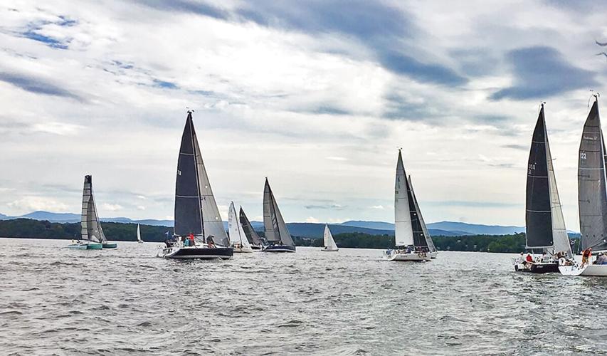 The spinnaker fleet is off and running