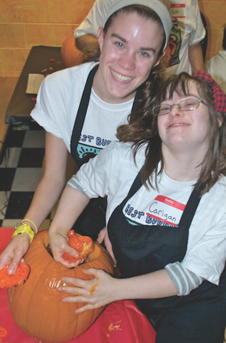 Best Buddies get together at Harwood Union High School.