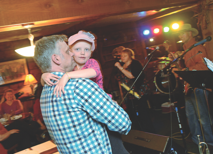 Rowan with her father, Steve Dodge, a resident of Waterbury