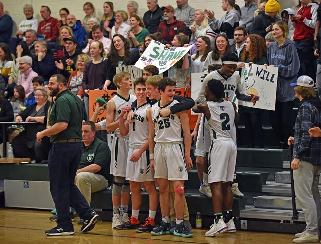 Stowe High boys basketball wins on Senior Night