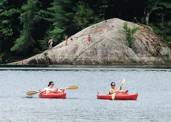 Paddling on the Reservoir
