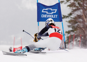 Taylor Shiffrin finds all the angles in a giant slalom at Stowe last year.