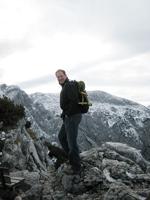 Sam von Trapp hiking in the mountains near Salzburg.