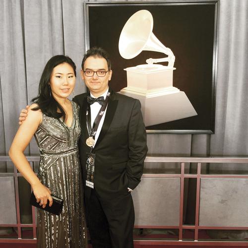 Jisoo Ok and Hector Del Curto at the Grammys