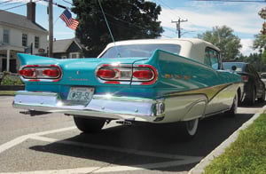 An antique Ford Fairlane parks on Main St. on Wednesday.