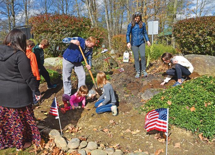 Peace park: Digging in garden