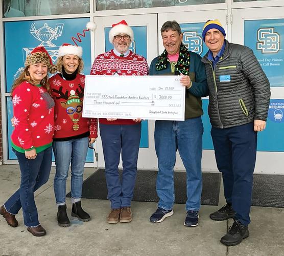 The South Burlington Rotary Club gives a $3,000 donation