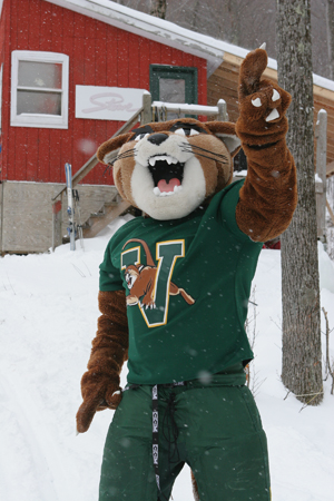 The Catamount mascot from The University of Vermont