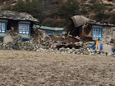 Damage from the Nepal earthquake