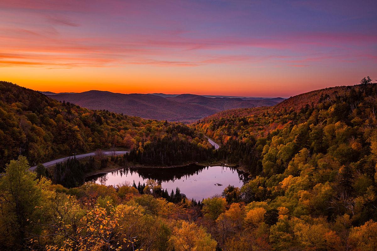 Autumn Sunset at the Appalachian Gap