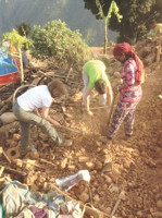 Retired teachers help Nepal cope