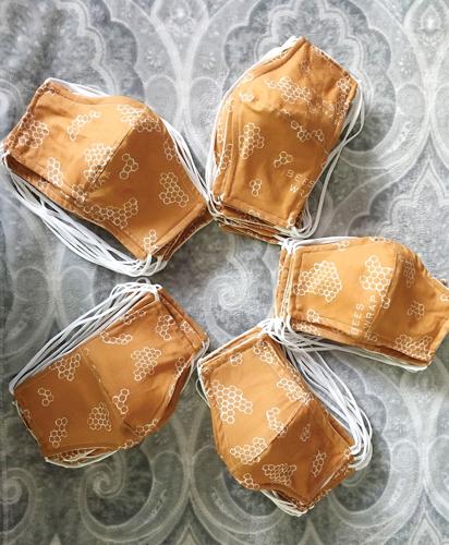 Assembled masks from Vermont Teddy Bear Factory