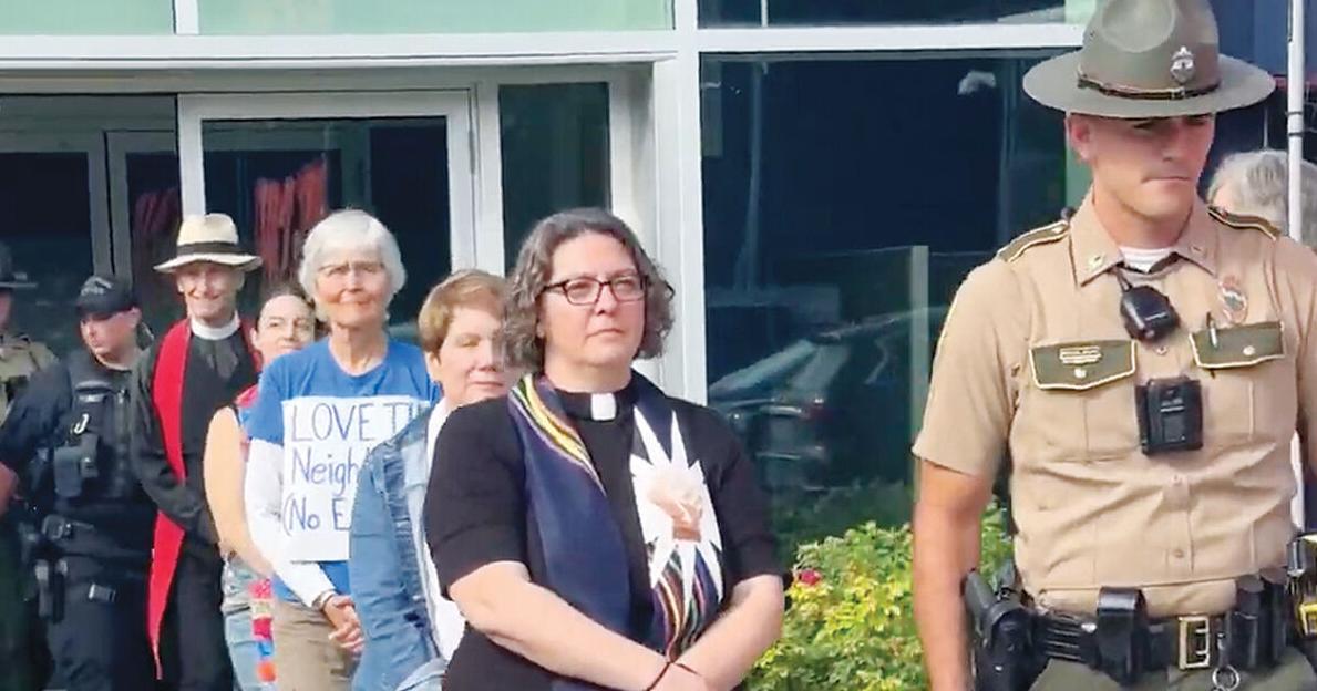 Local pastor arrested after ICE center protest