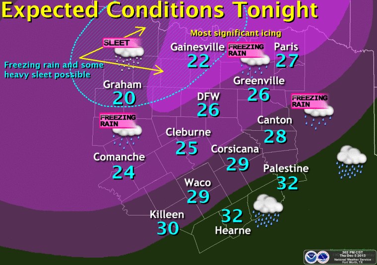 Icy weather Moderate impact expected for Waco; DFW to get hit hard