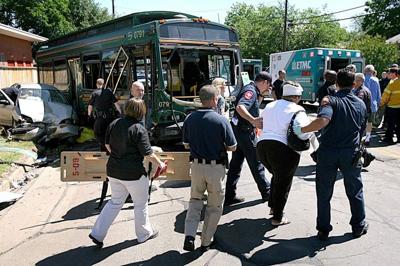 killed waco pursuit suspected pedestrian burglars ends crash wacotrib wreck ambulance injured helped wednesday multi vehicle scene woman