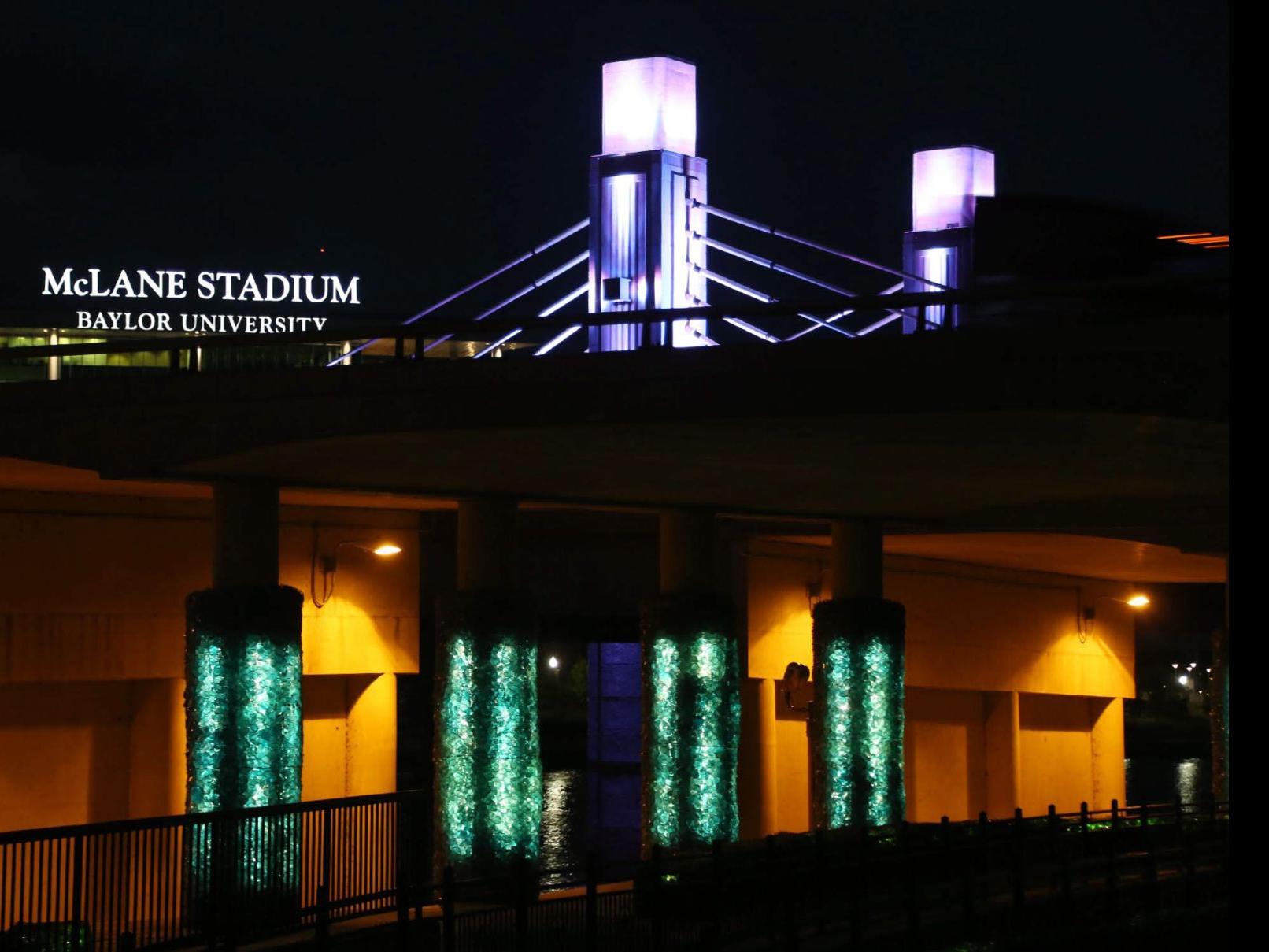 Glass Chunks Make Unusual Lighting Display For Trail Beneath I 35 Bridge Business News Wacotrib Com