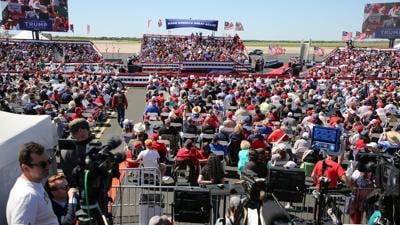 Trump draws thousands to Waco rally, sticks with familiar themes
