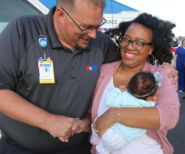 Dispatcher recognized for guiding parents through delivery of new daughter