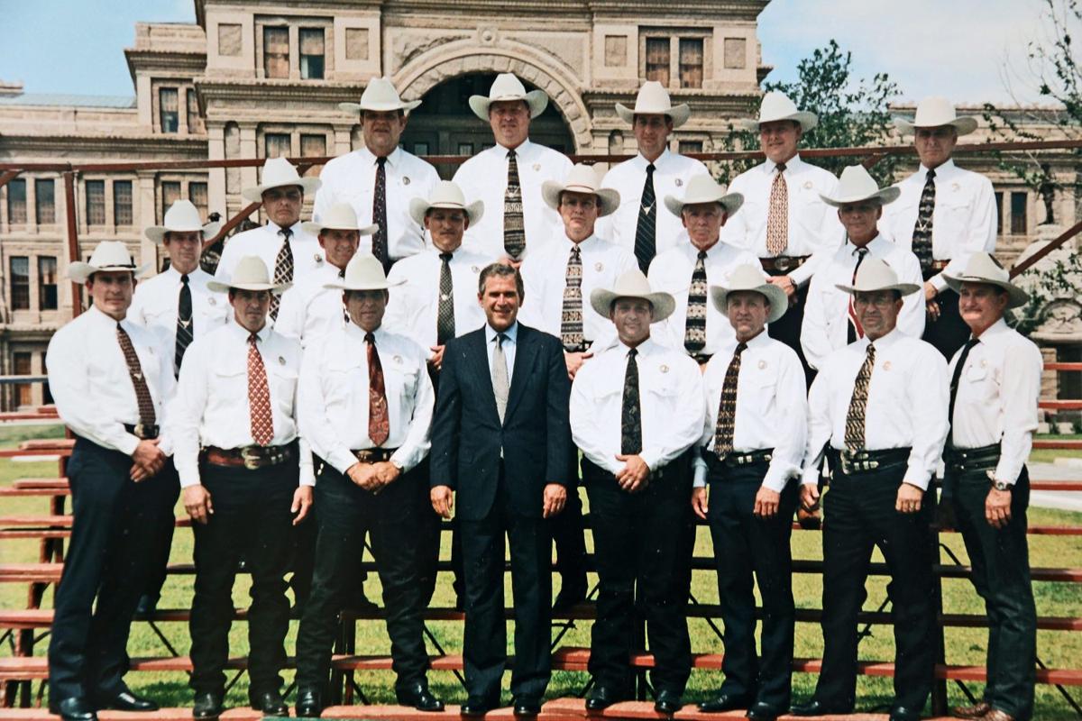 Company F Rangers with then-Governor George W. Bush (Texas DPS)