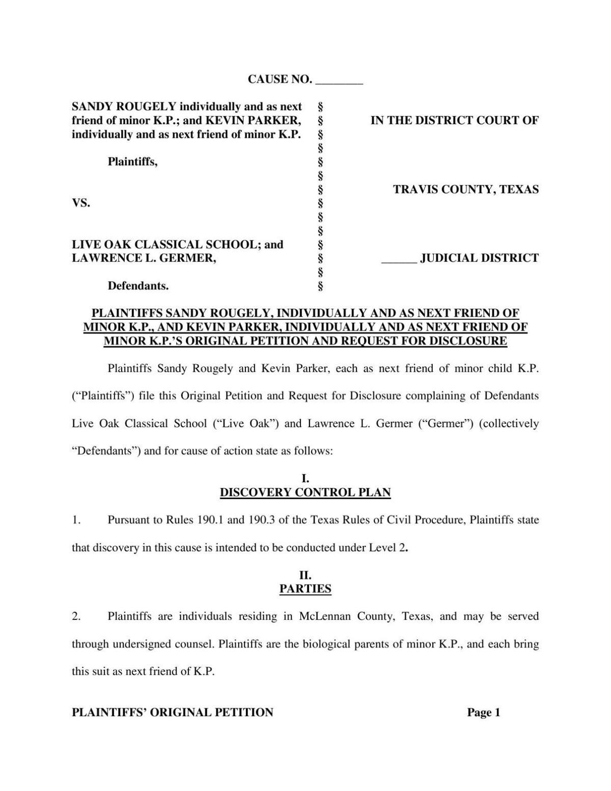 Read the civil rights lawsuit filed against Live Oak Read the civil rights lawsuit filed against Live Oak