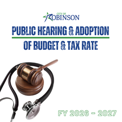 Public Hearing and Adoption of Budget and Tax Rate