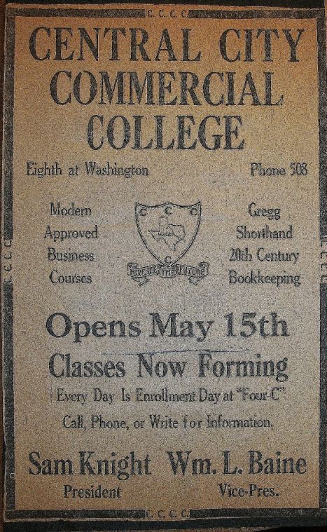 Brazos Past: Waco's 4C business school opened doors 90 years ago