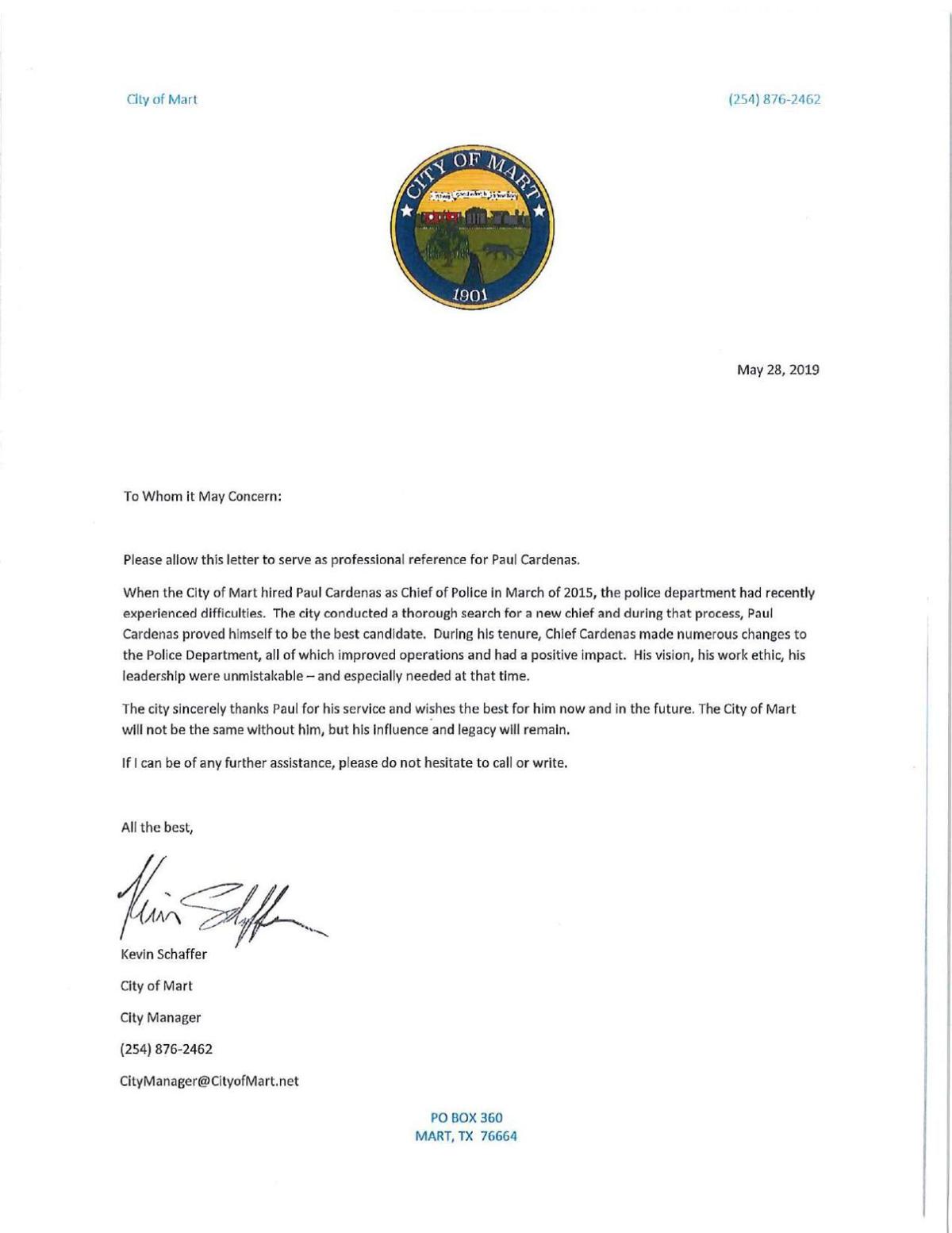 Pdf Mart Police Chief Paul Cardenas Separation Agreement Wacotrib Com