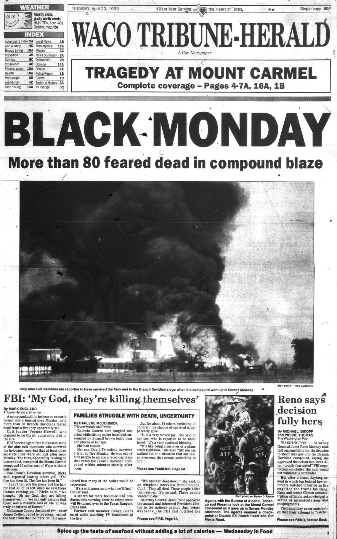 BLACK MONDAY: More than 80 feared dead in compound blaze