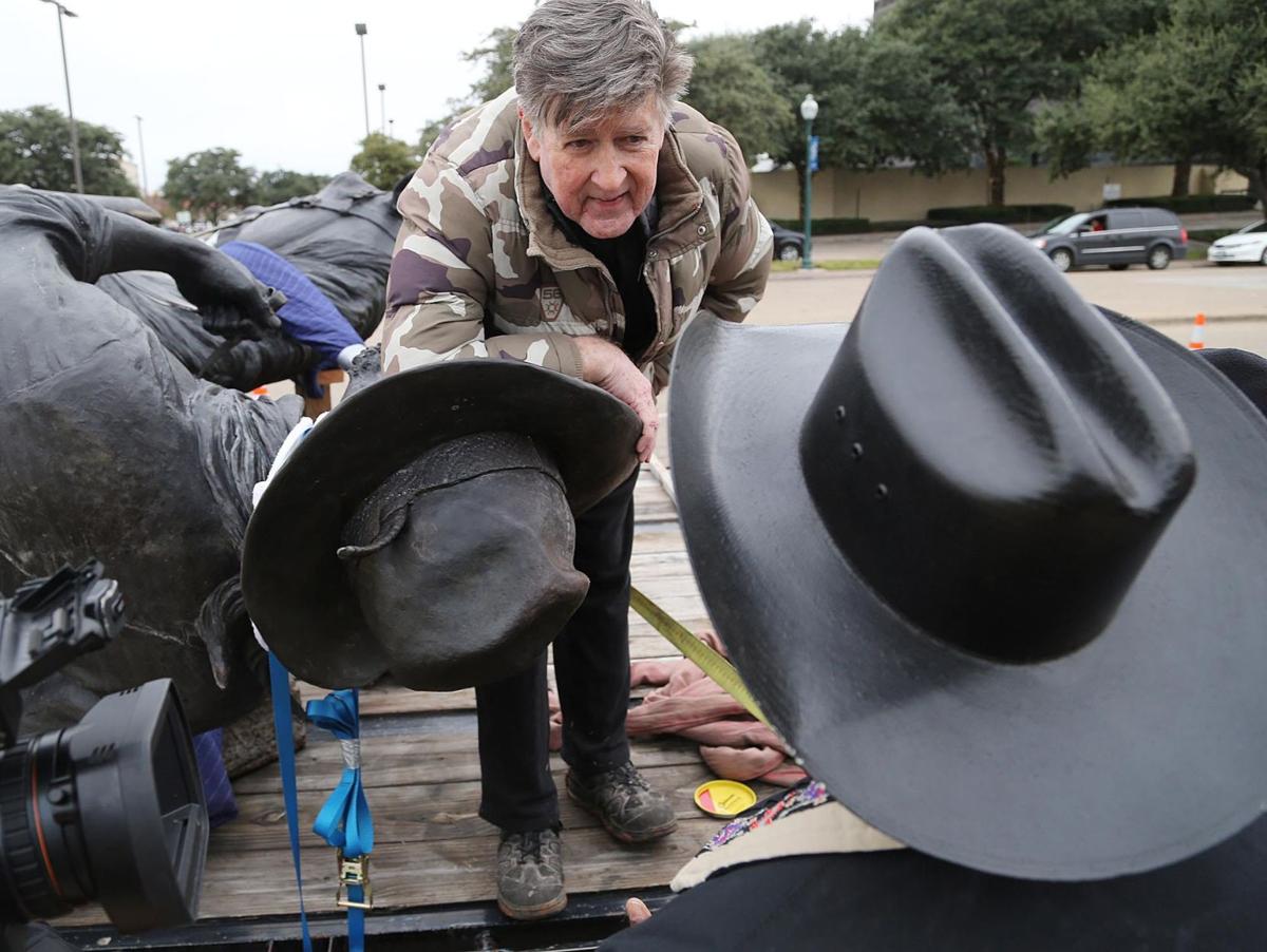 Black cowboy, longhorn cattle statues complete ‘Branding the Brazos